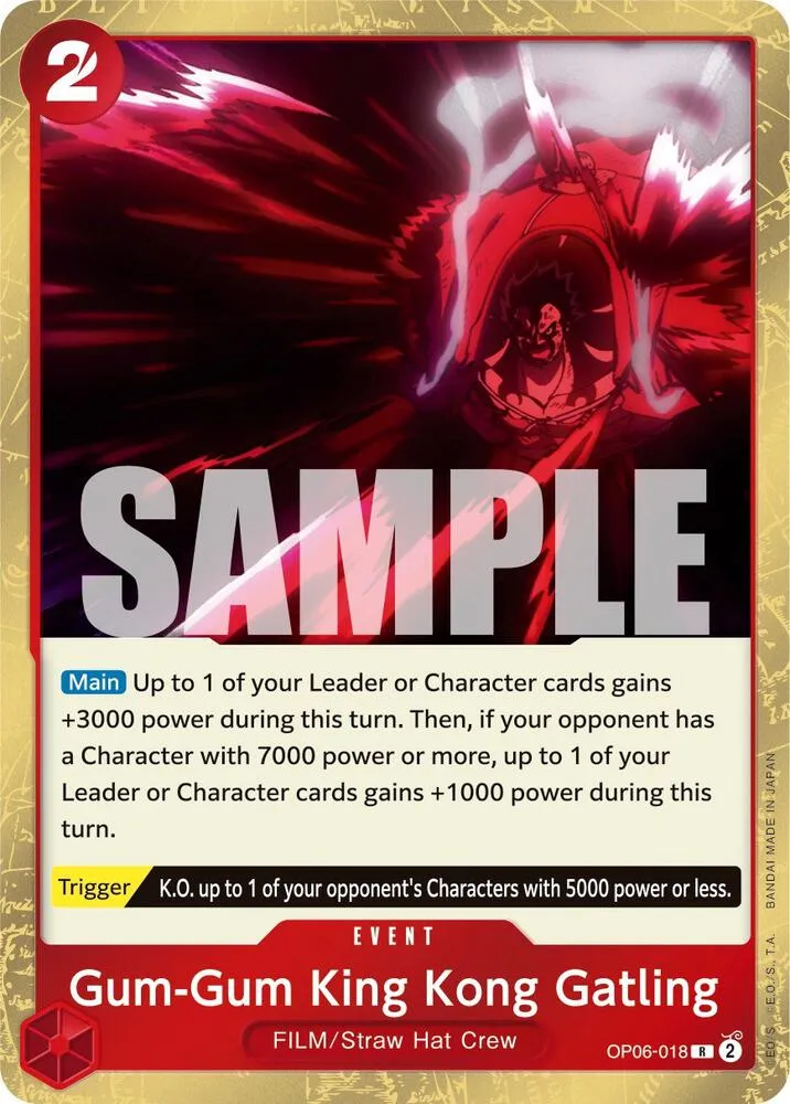 Gum-Gum King Kong Gatling — Wings of the Captain — One Piece Card Game