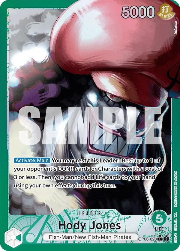 Hody Jones (OP06-020) — Wings of the Captain — One Piece Card Game