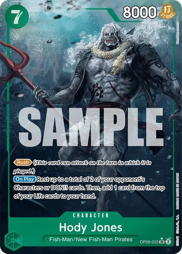 Hody Jones (035) (Alternate Art) — Wings of the Captain — One Piece Card Game