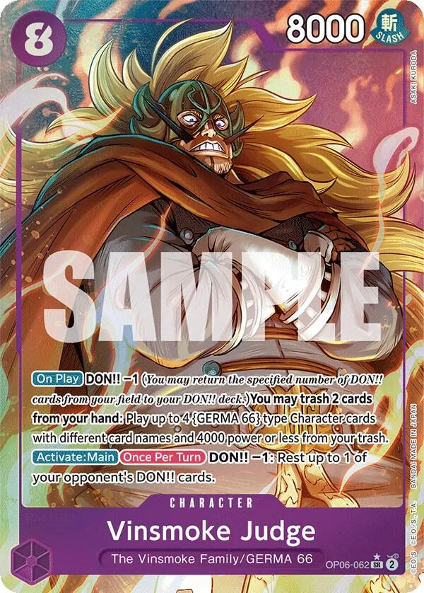 Vinsmoke Judge (Alternate Art) — Wings of the Captain — One Piece Card Game
