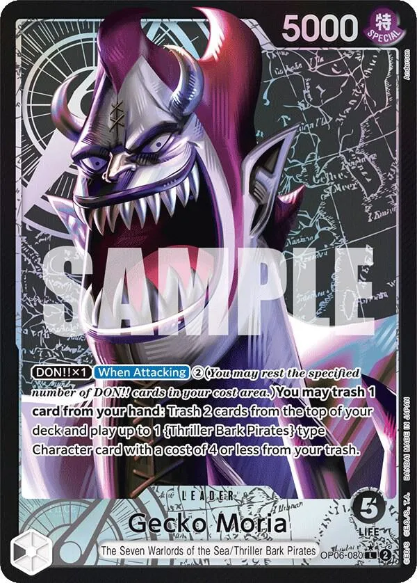 Gecko Moria (080) (Alternate Art) — Wings of the Captain — One Piece Card Game