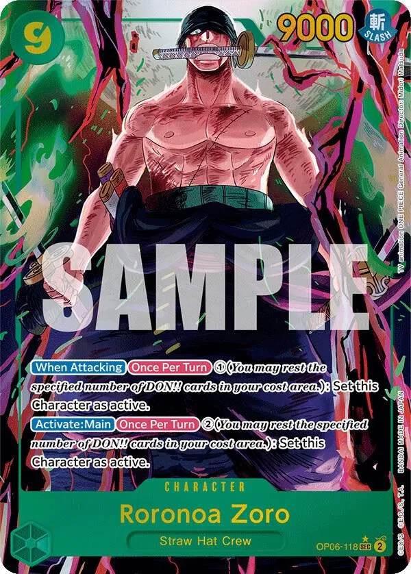 Roronoa Zoro (Alternate Art) — Wings of the Captain — One Piece Card Game