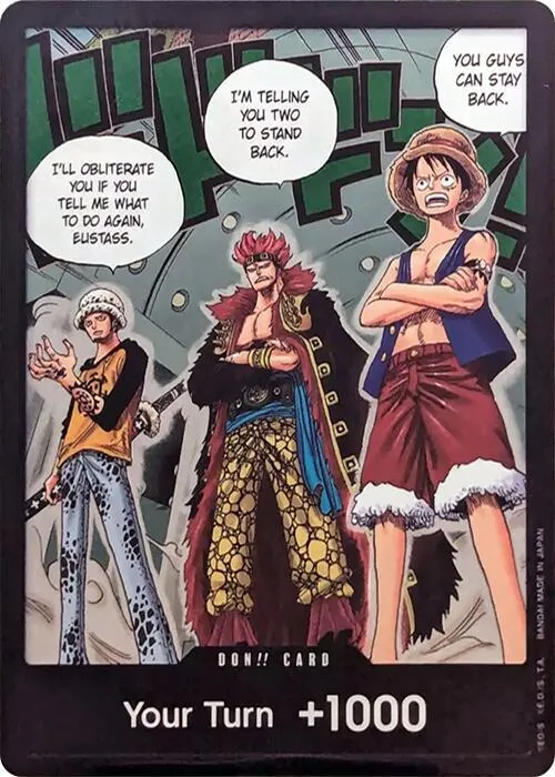 DON!! Card (Trafalgar Law, Eustass Kid and Monkey.D.Luffy) (Double Pack Set Vol. 4) — 500 Years in the Future — One Piece Card Game