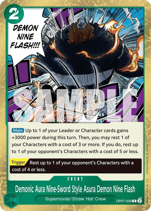 Demonic Aura Nine-Sword Style Asura Demon Nine Flash — 500 Years in the Future — One Piece Card Game