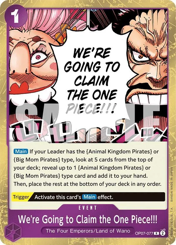 We're Going to Claim the One Piece!!! — 500 Years in the Future — One Piece Card Game