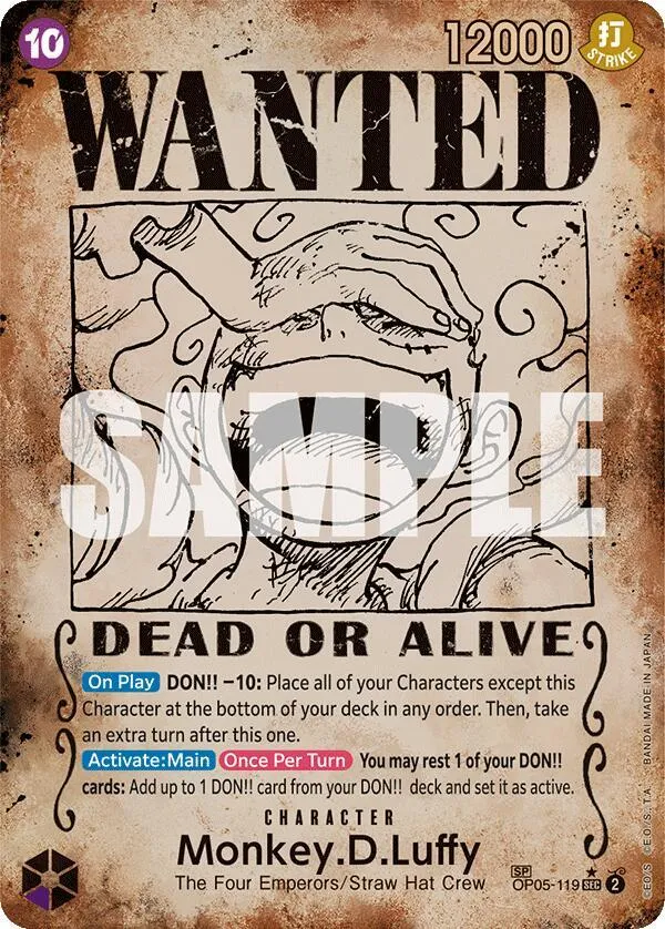 Monkey.D.Luffy (Wanted Poster) — Emperors in the New World — One Piece Card Game