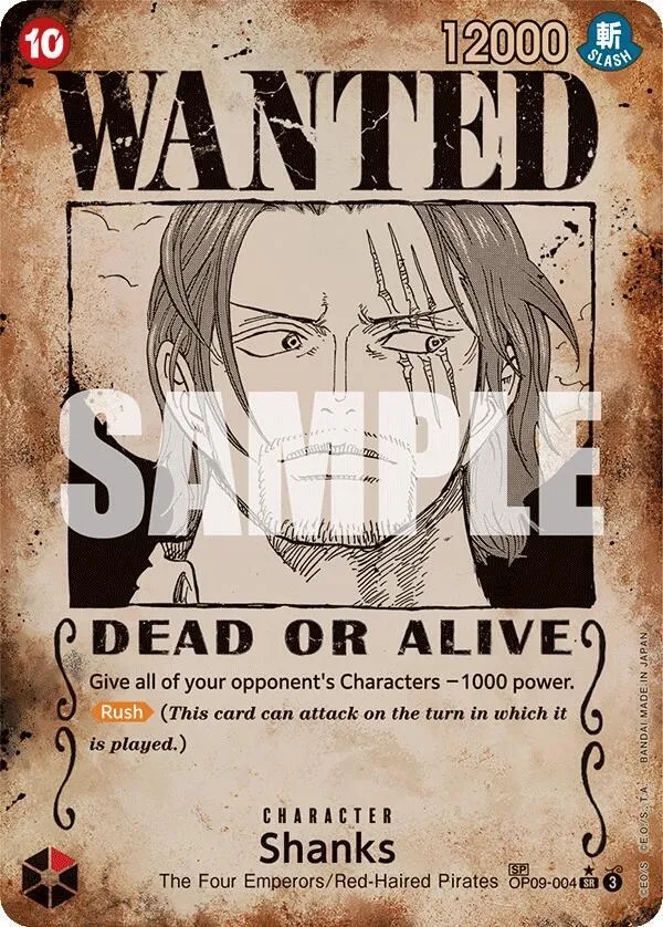Shanks (004) (Wanted Poster) — Emperors in the New World — One Piece Card Game