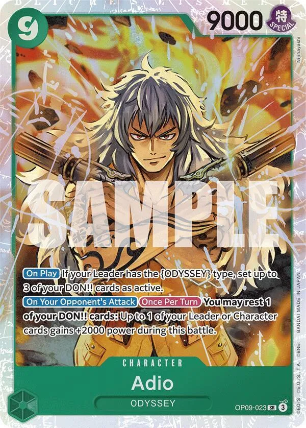 Adio (OP09-023) — Emperors in the New World — One Piece Card Game
