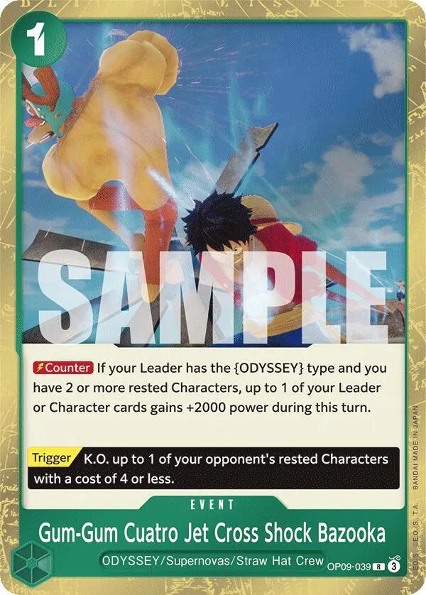 Gum-Gum Cuatro Jet Cross Shock Bazooka — Emperors in the New World — One Piece Card Game