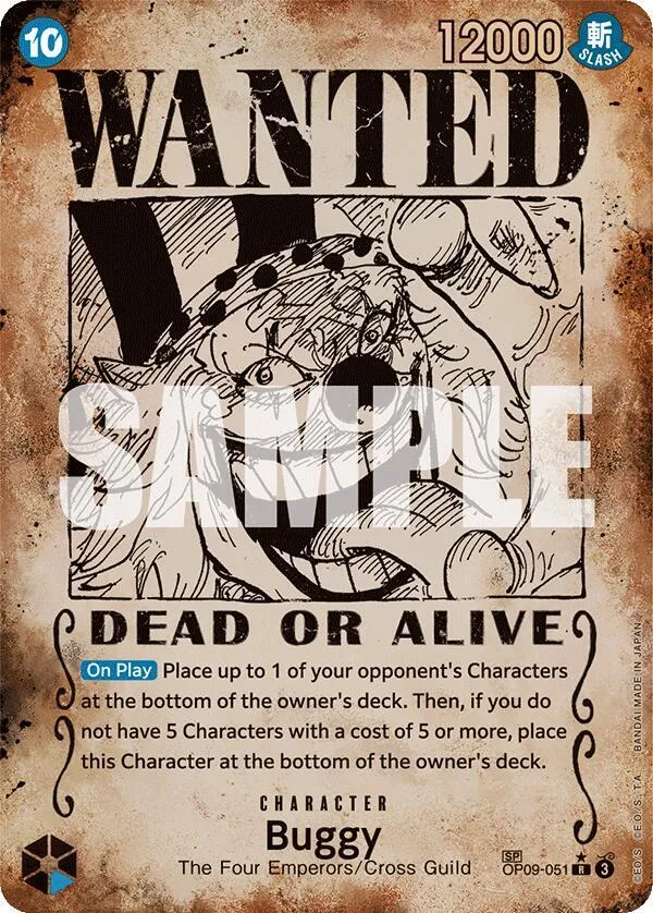Buggy (051) (Wanted Poster) — Emperors in the New World — One Piece Card Game
