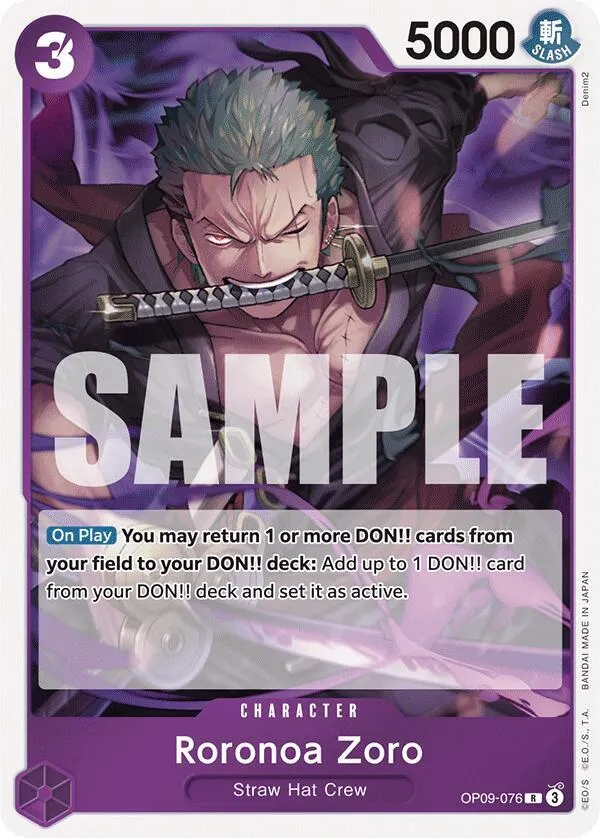 Roronoa Zoro (076) — Emperors in the New World — One Piece Card Game