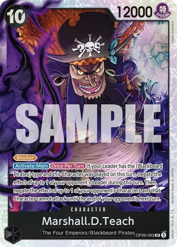Marshall.D.Teach (093) — Emperors in the New World — One Piece Card Game