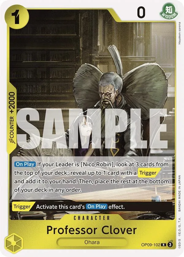 Professor Clover — Emperors in the New World — One Piece Card Game