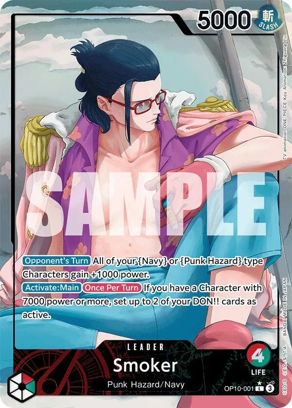 Smoker (OP10-001) — Royal Blood — One Piece Card Game