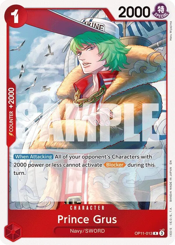 Prince Grus — A Fist of Divine Speed — One Piece Card Game