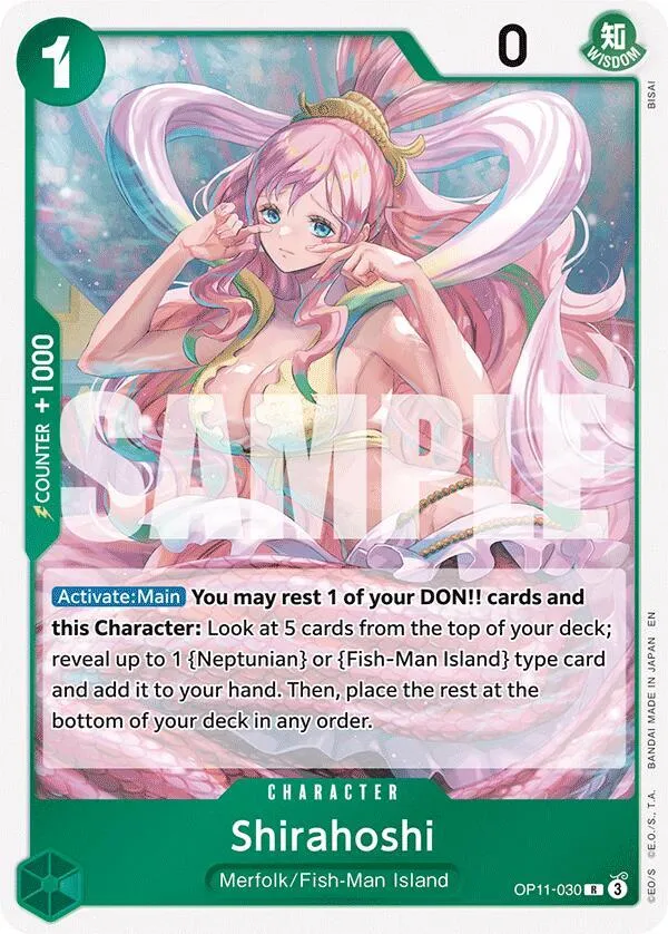 Shirahoshi (030) — A Fist of Divine Speed — One Piece Card Game