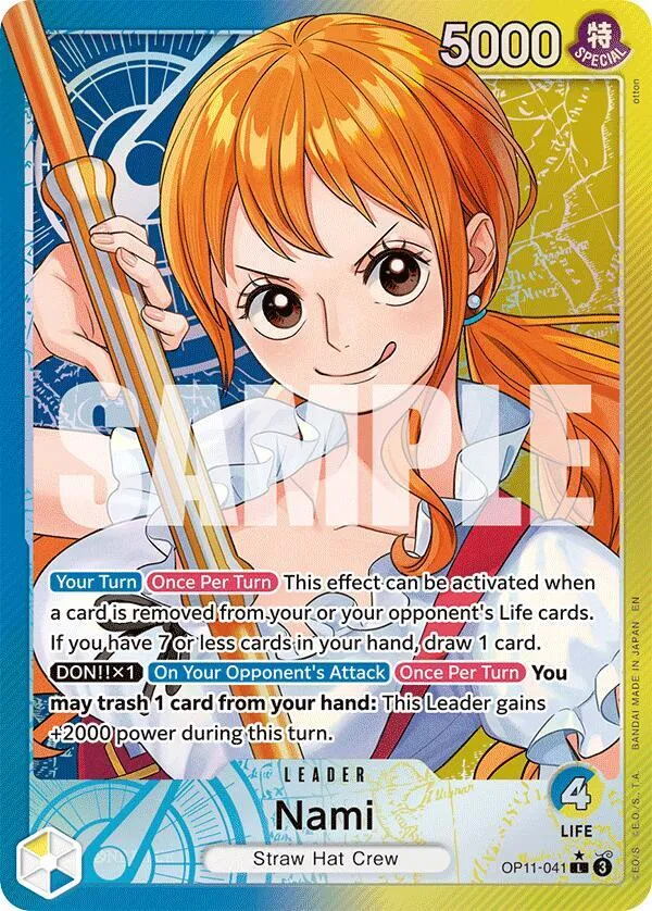 Nami (041) (Alternate Art) — A Fist of Divine Speed — One Piece Card Game