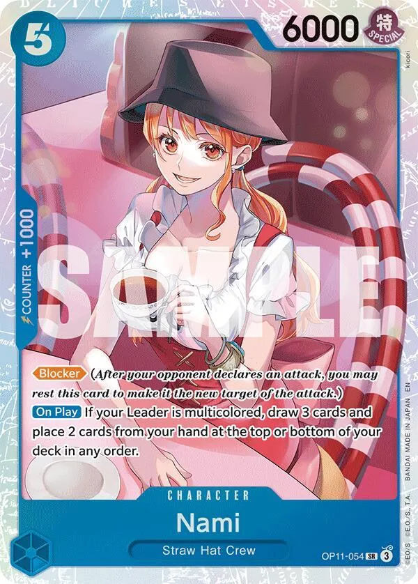 Nami (054) — A Fist of Divine Speed — One Piece Card Game