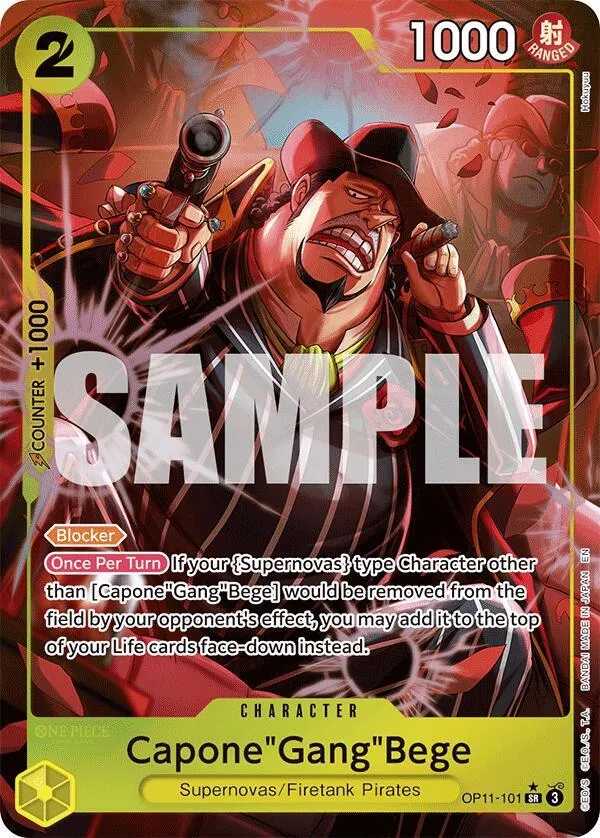 Capone"Gang"Bege (101) (Alternate Art) from A Fist of Divine Speed - One Piece Card Game