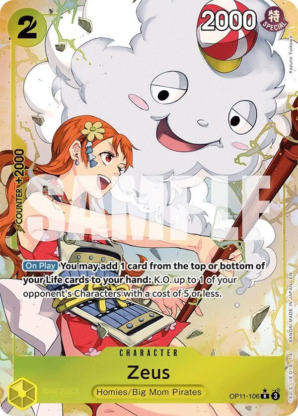 Zeus (OP11-106) — A Fist of Divine Speed — One Piece Card Game