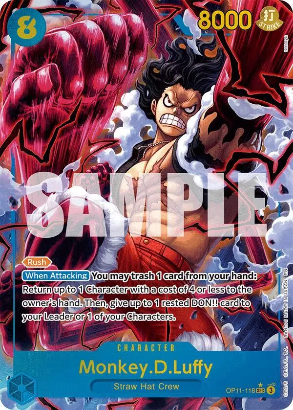 Monkey.D.Luffy (118) (Alternate Art) — A Fist of Divine Speed — One Piece Card Game