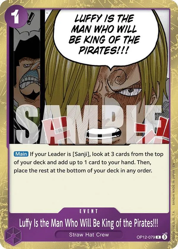 Luffy Is the Man Who Will Be King of the Pirates!!! — Legacy of the Master — One Piece Card Game