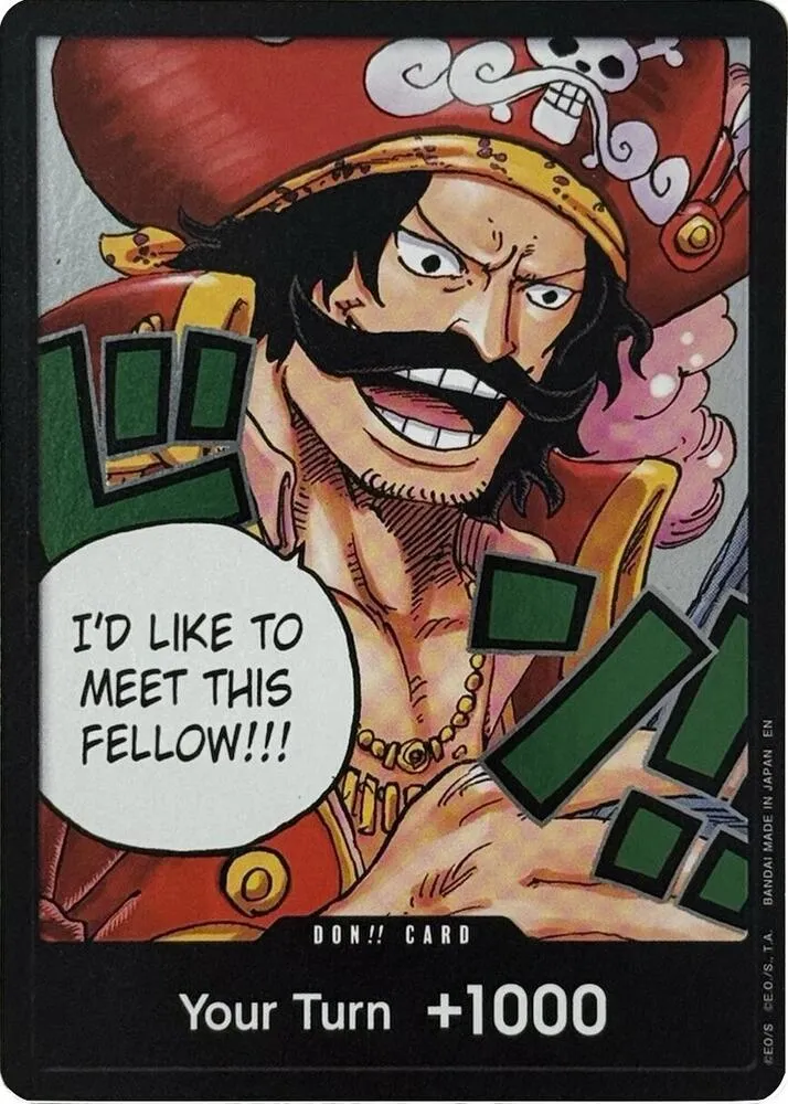 DON!! Card (Gol.D.Roger) — Carrying On His Will — One Piece Card Game