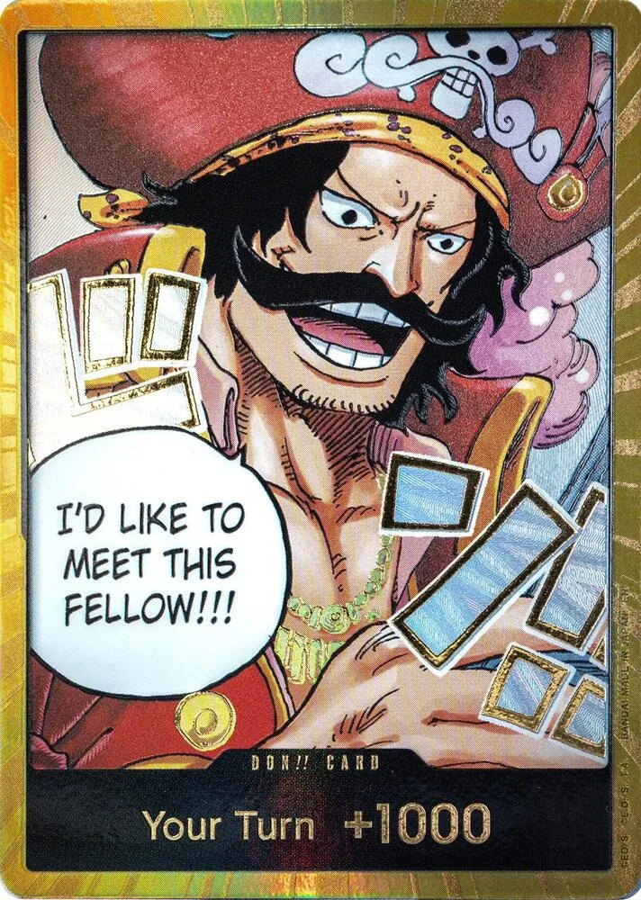 DON!! Card (Gol.D.Roger) (Gold) from Carrying On His Will - One Piece Card Game