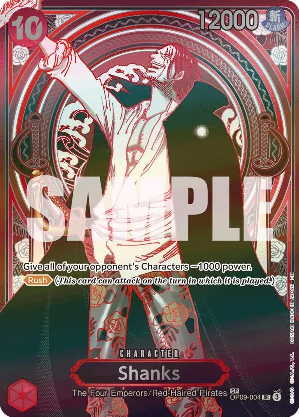 Shanks - OP09-004 (SP) (Silver) — Carrying On His Will — One Piece Card Game