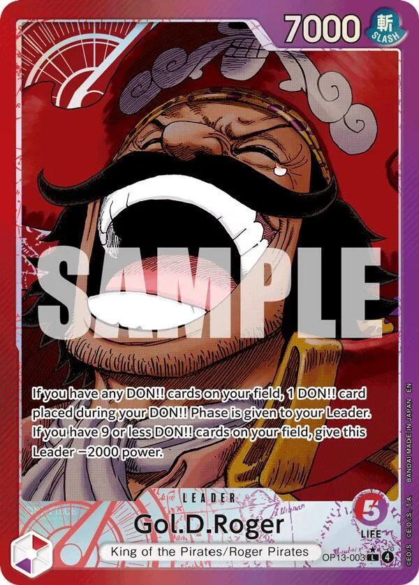 Gol.D.Roger (OP13-003) — Carrying On His Will — One Piece Card Game