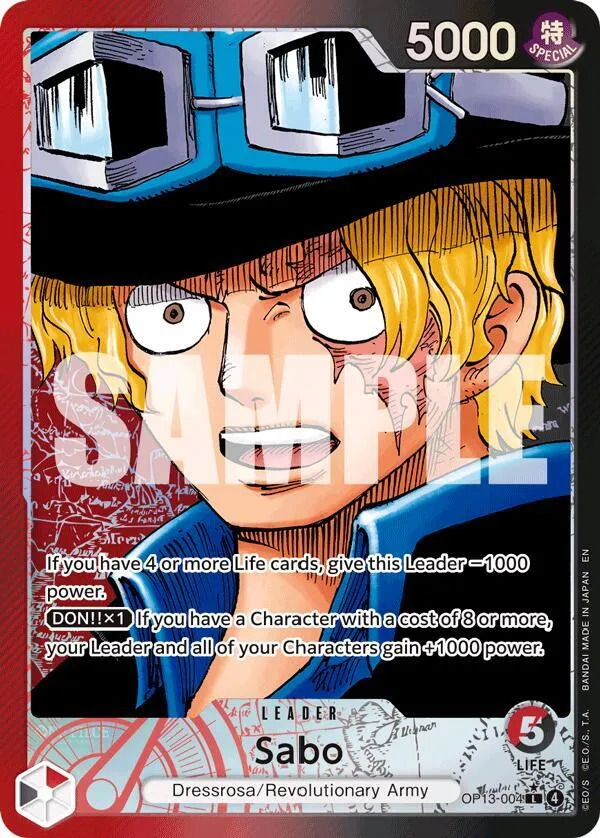 Sabo (004) (Alternate Art) from Carrying On His Will - One Piece Card Game