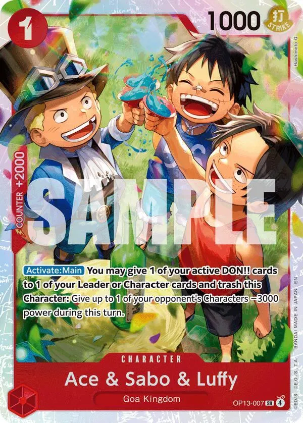 Ace & Sabo & Luffy — Carrying On His Will — One Piece Card Game