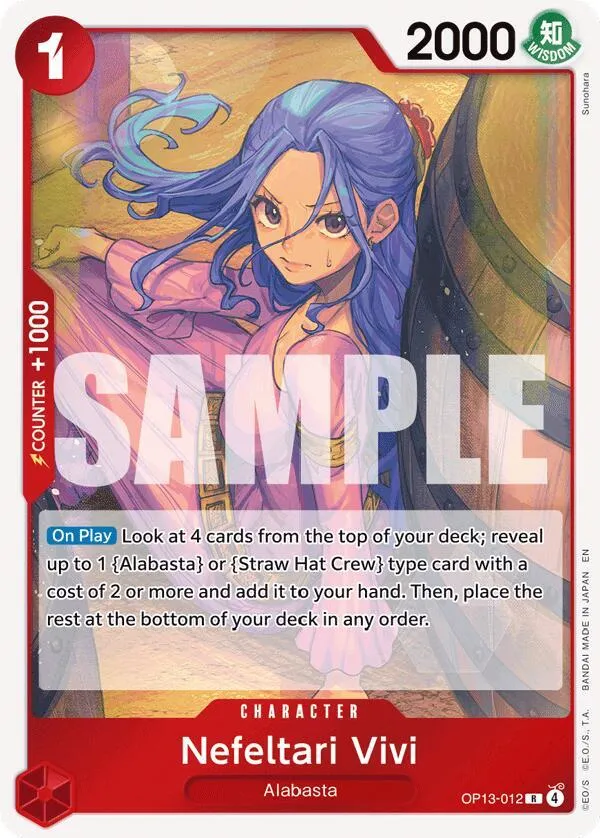 Nefeltari Vivi — Carrying On His Will — One Piece Card Game