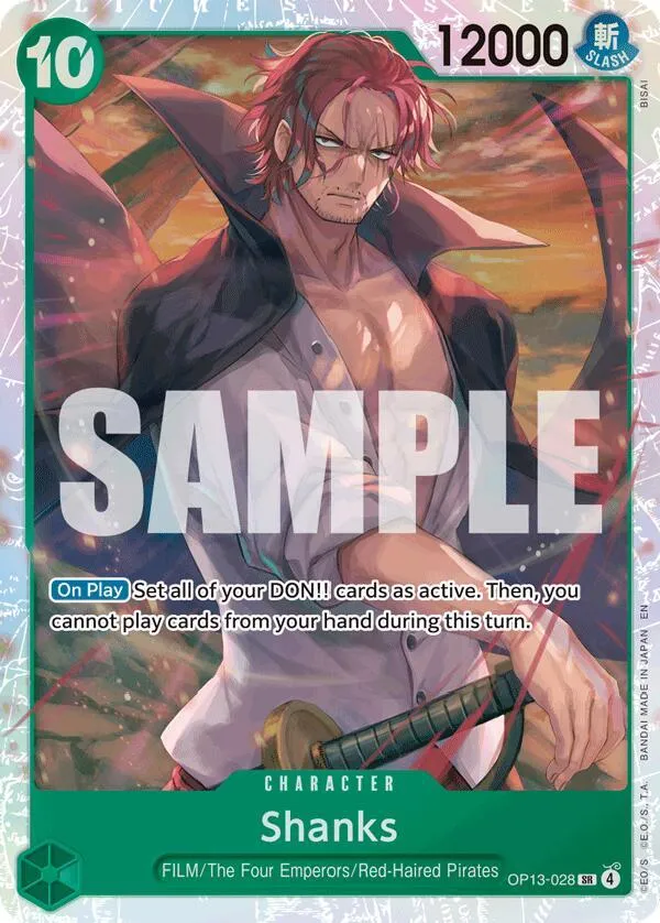 Shanks (028) — Carrying On His Will — One Piece Card Game
