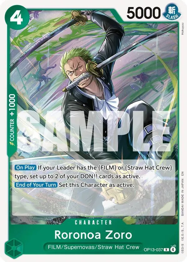 Roronoa Zoro — Carrying On His Will — One Piece Card Game