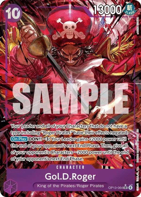 Gol.D.Roger (OP13-064) — Carrying On His Will — One Piece Card Game