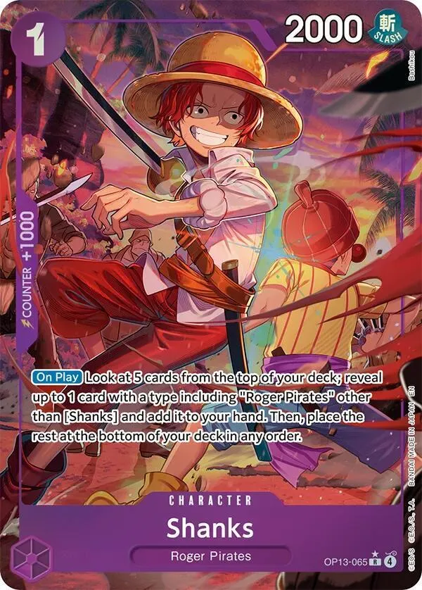 Shanks (065) (Alternate Art) from Carrying On His Will - One Piece Card Game