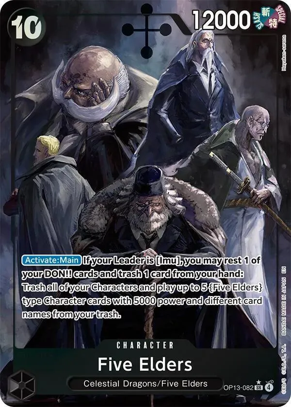 Five Elders (Alternate Art) — Carrying On His Will — One Piece Card Game