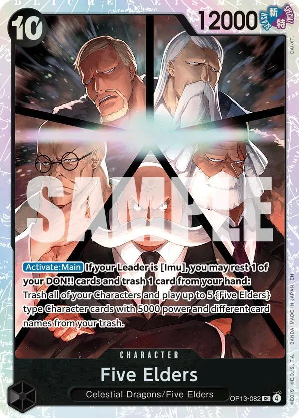 Five Elders — Carrying On His Will — One Piece Card Game