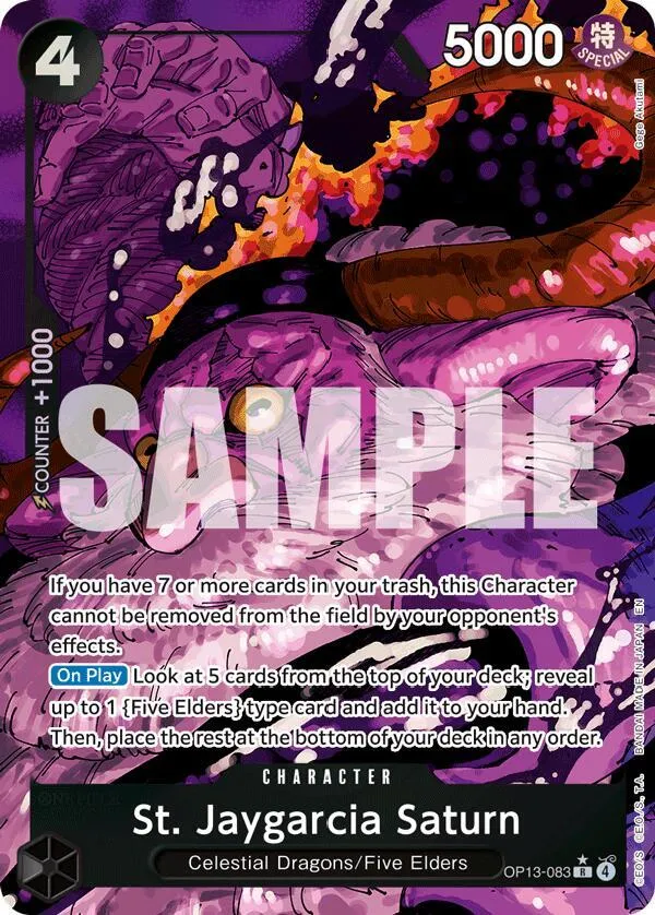 St. Jaygarcia Saturn (Alternate Art) — Carrying On His Will — One Piece Card Game
