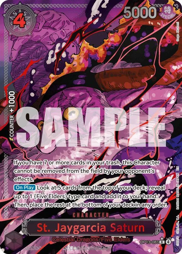 St. Jaygarcia Saturn (Parallel) — Carrying On His Will — One Piece Card Game