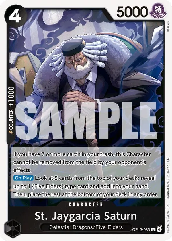 St. Jaygarcia Saturn — Carrying On His Will — One Piece Card Game
