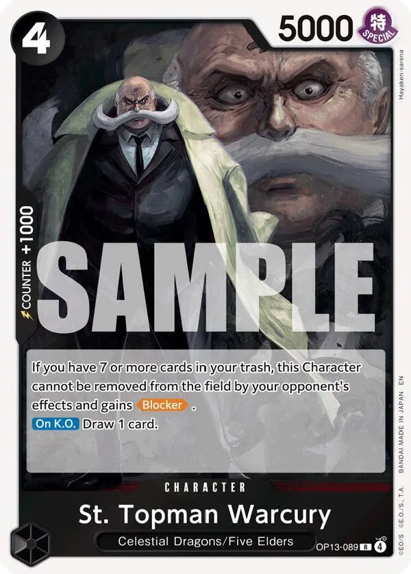 St. Topman Warcury — Carrying On His Will — One Piece Card Game