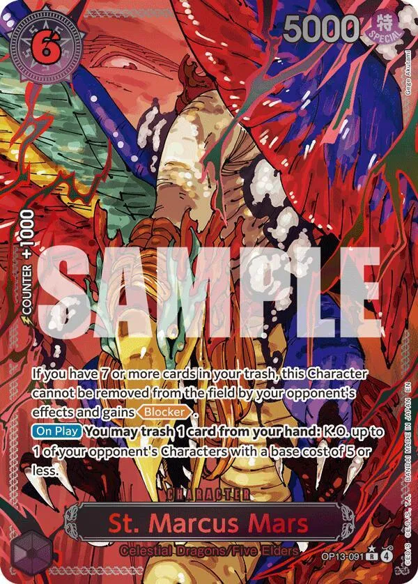 St. Marcus Mars (Parallel) — Carrying On His Will — One Piece Card Game