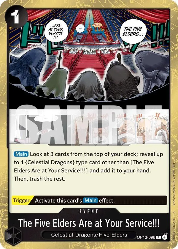 The Five Elders Are at Your Service!!! — Carrying On His Will — One Piece Card Game