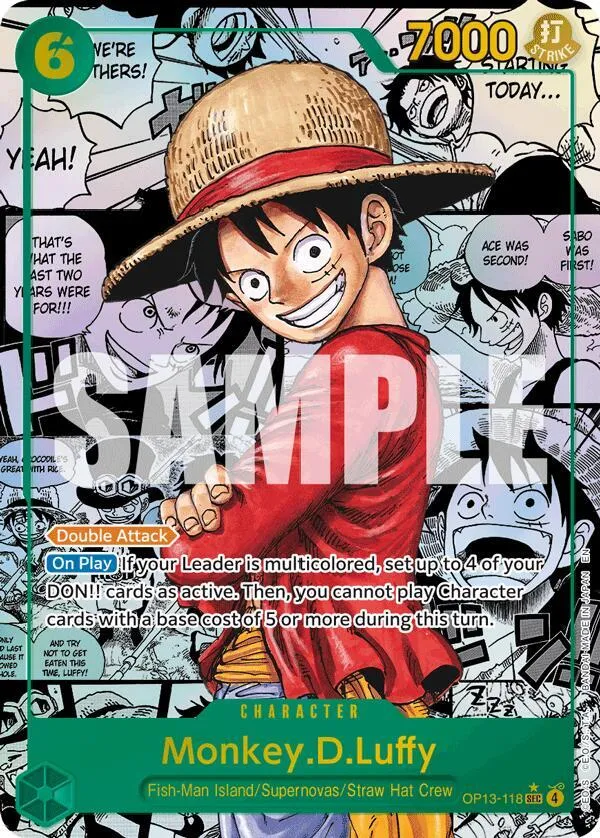 Monkey.D.Luffy (118) (Super Alternate Art) — Carrying On His Will — One Piece Card Game