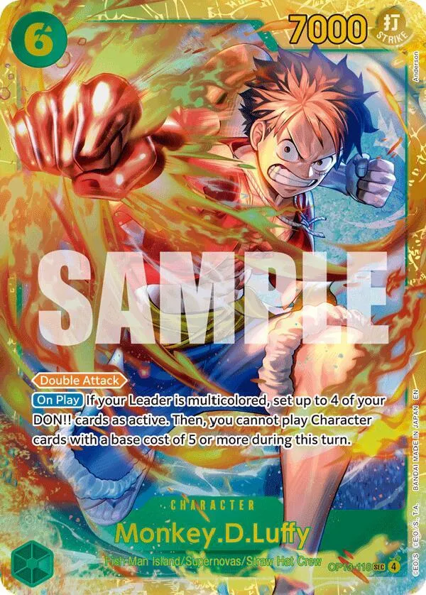 Monkey.D.Luffy (118) — Carrying On His Will — One Piece Card Game