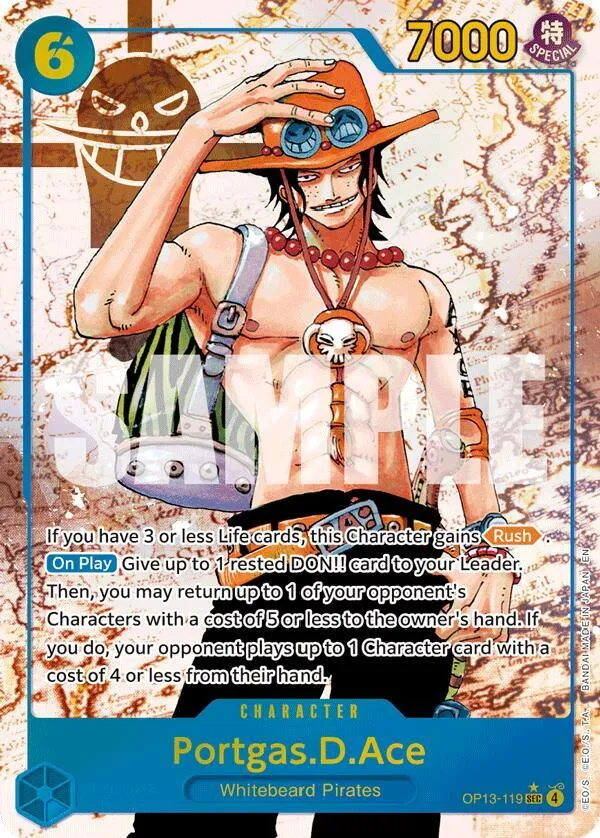 Portgas.D.Ace (119) (Parallel) — Carrying On His Will — One Piece Card Game