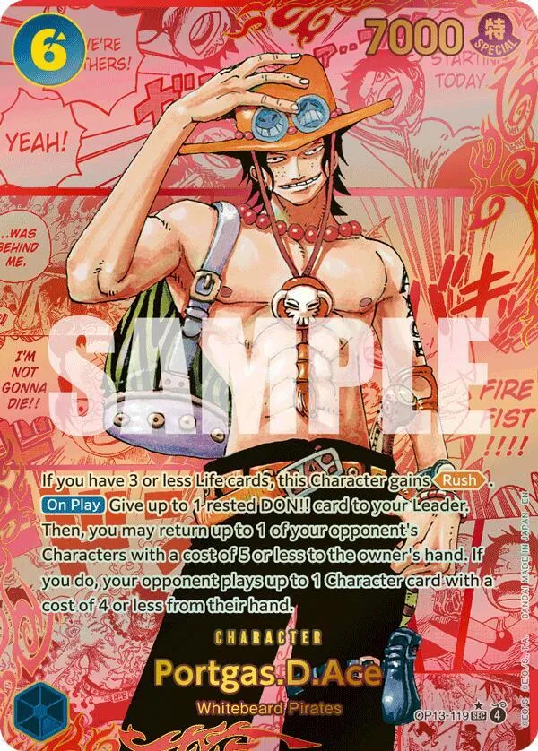Portgas.D.Ace (119) (Red Super Alternate Art) — Carrying On His Will — One Piece Card Game