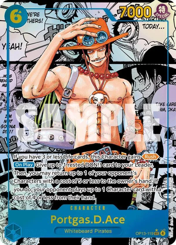 Portgas.D.Ace (119) (Super Alternate Art) — Carrying On His Will — One Piece Card Game